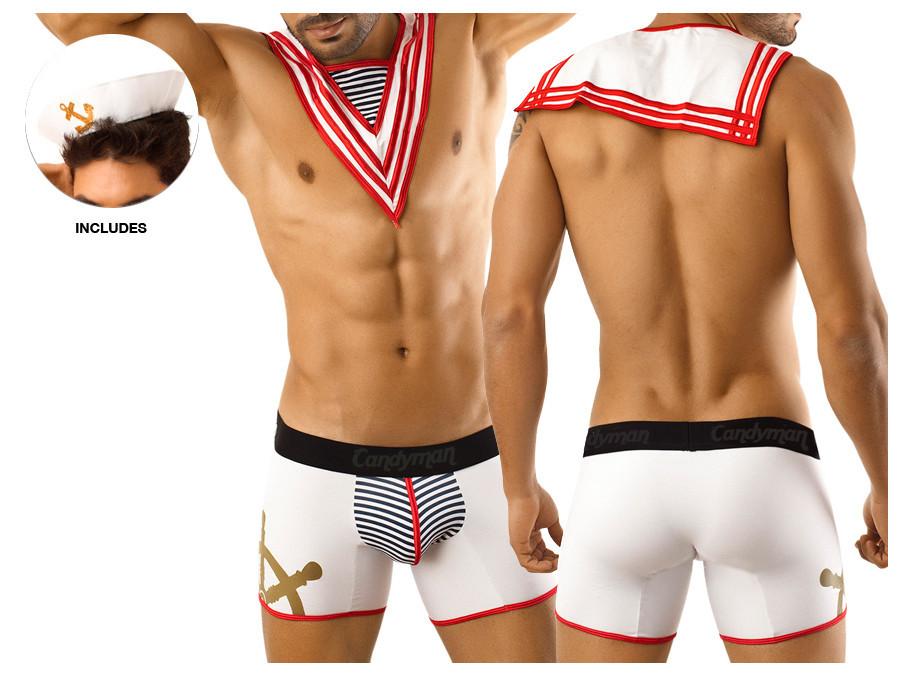 
                                            Candyman Sailor Costume Outfit Color White 角色扮演--大力水手
